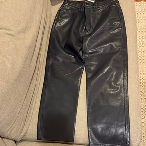Agolde Los Angeles Black Faux Leather Pants